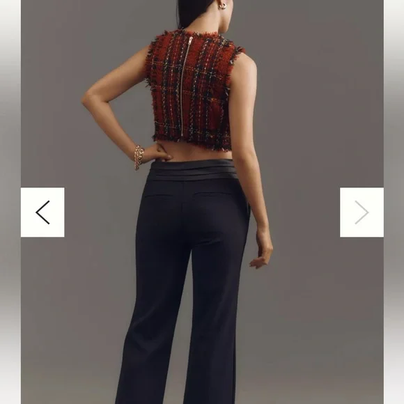 Anthropologie -Maeve Cummerbund Wide-Leg Pants NWT - Picture 4 of 4